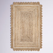 Braided Area Rug, 7 ft 6 in x 9 ft 6 in with Ivory and Brown