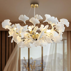 Branch Chandelier with 8 Lights, 40 in Wide, Gold Finish
