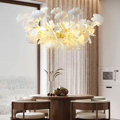 Branch Chandelier with 8 Lights, 40 in Wide, Gold Finish