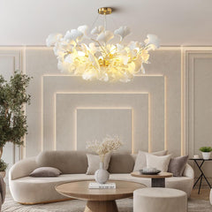 Branch Chandelier with 8 Lights, 40 in Wide, Gold Finish