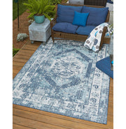 Outdoor patio | the rug shown on a deck with wicker outdoor seating