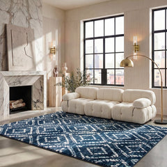 Room | The Bremhaus Artro Geometric Performance Rug in a styled room