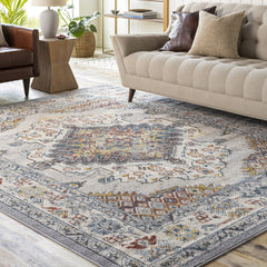 Room | The Bremhaus Blackdown Oriental Grey Area Rug in a styled room