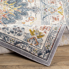 Detail | Close view of the Bremhaus Blackdown Oriental Grey Area Rug