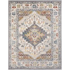 Front | Straight-on view of the Bremhaus Blackdown Oriental Grey Area Rug
