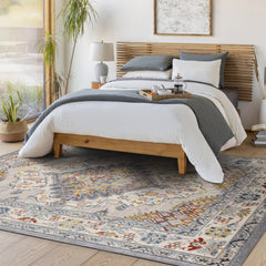 Room | The Bremhaus Blackdown Oriental Grey Area Rug in a styled room