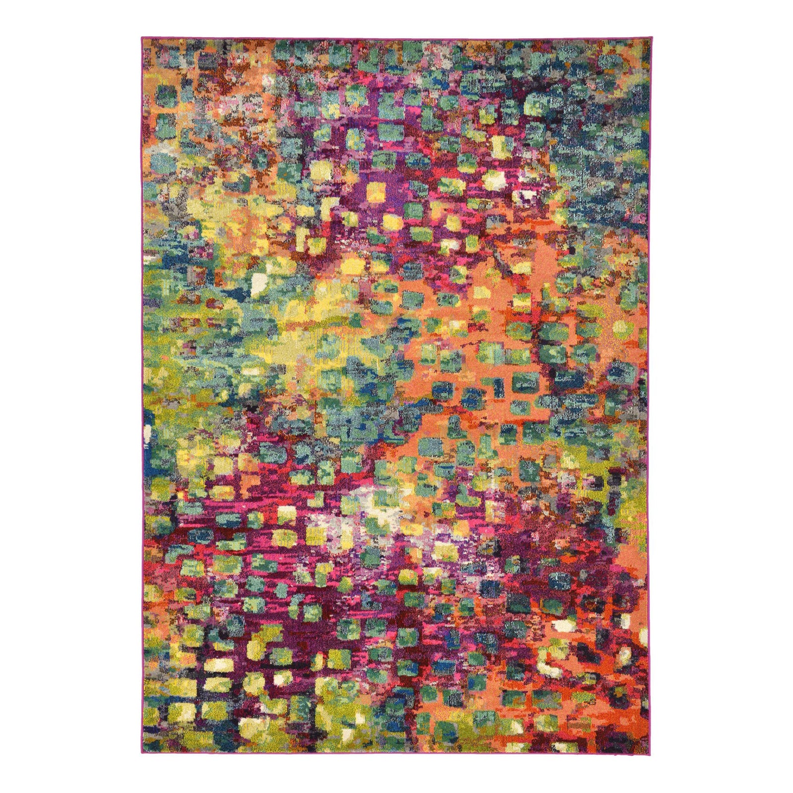 Full rug | the whole rug flat on a plain backdrop, no furniture