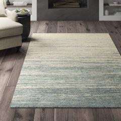 Room | The Bremhaus Fairbrook Blue Cream Area Rug in a styled room