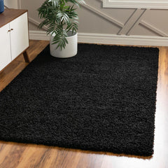 Room | The Bremhaus Irfon Black Shag Area Rug in a styled room