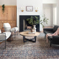 In the room | llynfi oriental area rug in a living room with black accents