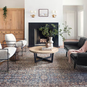 In the room | llynfi oriental area rug in a living room with black accents
