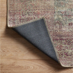 Detail | Close view of the Bremhaus Teifi Jade and Sunset Area Rug