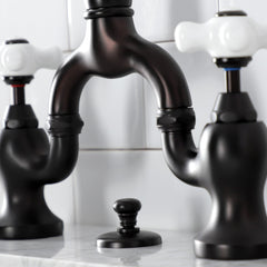 Bridge Bathroom Faucet, Heirloom, Two-Handle 3-Hole in Oil Rubbed Bronze