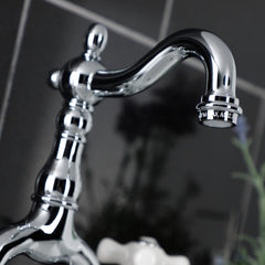 Bridge Bathroom Faucet, Heirloom, Two-Handle 3-Hole in Polished Chrome