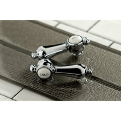 Bridge Bathroom Faucet, Heirloom, Two-Handle 3-Hole in Polished Chrome
