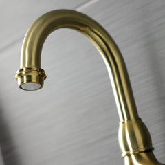 Bridge Bathroom Faucet, Heirloom, Two-Handle with Pop-Up in Brushed Brass