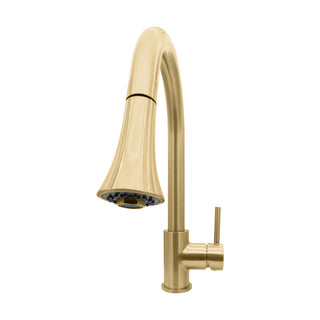 Bridge Kitchen Faucet, Edison, Single Handle, Touch, Champagne Bronze