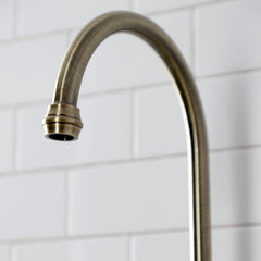 Bridge Kitchen Faucet, English Country, Two-Handle in Antique Brass