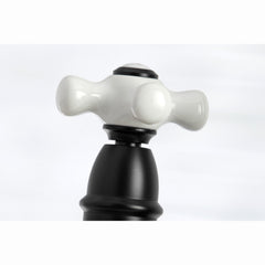 Bridge Kitchen Faucet, English Country, Two-Handle in Matte Black
