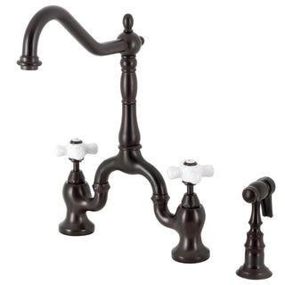 Bridge Kitchen Faucet, English Country, Two-Handle in Oil Rubbed Bronze