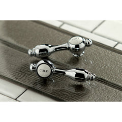 Bridge Kitchen Faucet, Heirloom, Two-Handle with Brass Sprayer in Polished Chrome