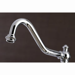 Bridge Kitchen Faucet, Heirloom, Two-Handle with Side Sprayer in Polished Chrome