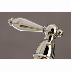 Bridge Kitchen Faucet, Restoration, Two-Handle, 4-Hole, Deck Mount, Polished Nickel