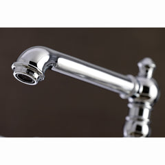 Bridge Kitchen Faucet, Tulare, Two-Handle with Brass Sprayer in Polished Chrome