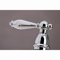 Bridge Kitchen Faucet, Tulare, Two-Handle with Brass Sprayer in Polished Chrome