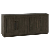 Buffet Table, 68-Inch Manufactured Wood in Alder Brown with Metal Handles