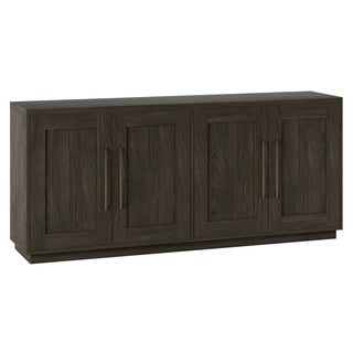 Buffet Table, 68-Inch Manufactured Wood in Alder Brown with Metal Handles