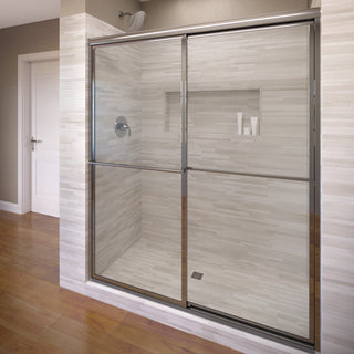Bypass Shower Door, Deluxe, Tempered Glass, 45-48 In. W, Chrome