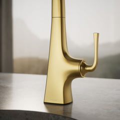 Kohler Graze Bar Swing Spout in Gold | detail photo
