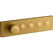 Anthem Four-Outlet Thermostatic Valve Control Panel With Recessed Push-Buttons