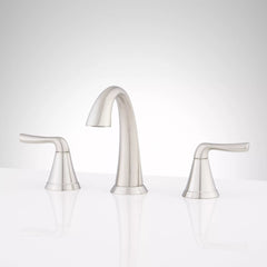Provincetown 1.2 GPM Widespread Bathroom Faucet with Metal Lever Handles and Pop-Up Drain Assembly in Brushed Nickel | product photo