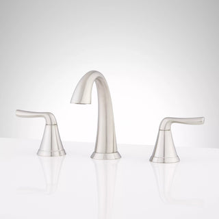 Provincetown 1.2 GPM Widespread Bathroom Faucet with Metal Lever Handles and Pop-Up Drain Assembly in Brushed Nickel