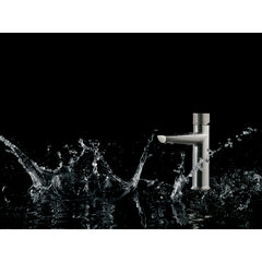 Galeon Single Hole Bathroom Faucet with Drain Assembly in Lumicoat Stainless | product photo