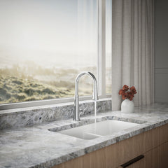 Tone™ Touchless Pull-Down Kitchen Sink Faucet with Voice Activation and Three-Function Sprayhead in Polished Chrome | product photo
