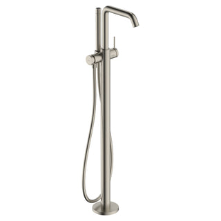 Tecturis S Freestanding Tub Filler with 1.75 GPM Handshower in Brushed Nickel
