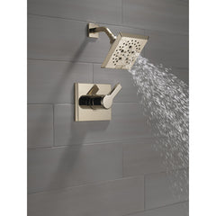 Pivotal Shower Faucet Trim Kit with H2Okinetic Technology in Lumicoat Polished Nickel | product photo