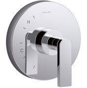 Composed Rite-Temp Faucet Trim with Lever Handle in Polished Chrome