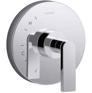 Composed Rite-Temp Faucet Trim with Lever Handle in Polished Chrome