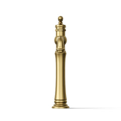 Kohler Artifacts Gentleman's Single Hole Bathroom Faucet in Vibrant Brushed Moderne Brass | product photo