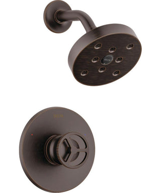 Trinsic 14 Series H2Okinetic Shower Faucet Set Trim Kit with Wheel Handle in Venetian Bronze
