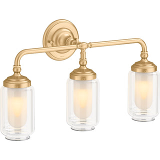 Artifacts 23 In. Three-Light Sconce in Brushed Moderne Brass