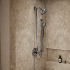 Purist Performance Showering Kit, 1.75 GPM Multifunction Showerhead and Handshower Package, Three Spray Settings in Titanium | product photo
