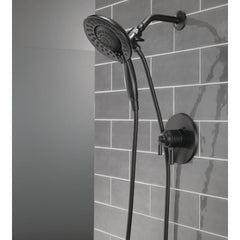 Saylor 17 Series Matte Black Dual-Function Shower Faucet Set with In2ition 2-in-1 Dual Shower Head with HandHeld Spray Combo, Valve Trim Kit, Matte Black (Valve Not Included) | product photo
