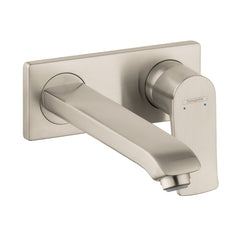 Metris E Wall Mounted Bathroom Faucet in Brushed Nickel | product photo