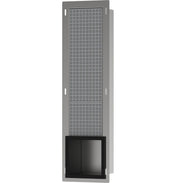 XtraStoris Original Recessed Toilet Paper Holder with Storage & Tileable Door in Matte Black