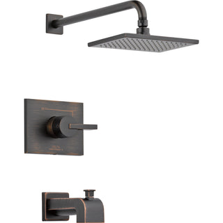 Vero 14 Series Volume Tub and Shower Faucet Trim with Lever Handles and Monitor in Rubbed Bronze